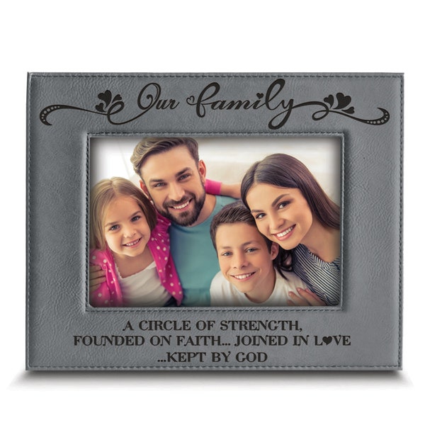 Our Family Picture frame-Family photo frame-gift for Family-Housewarming gifts- grandma and grandpa gift-Engraved Picture Frame