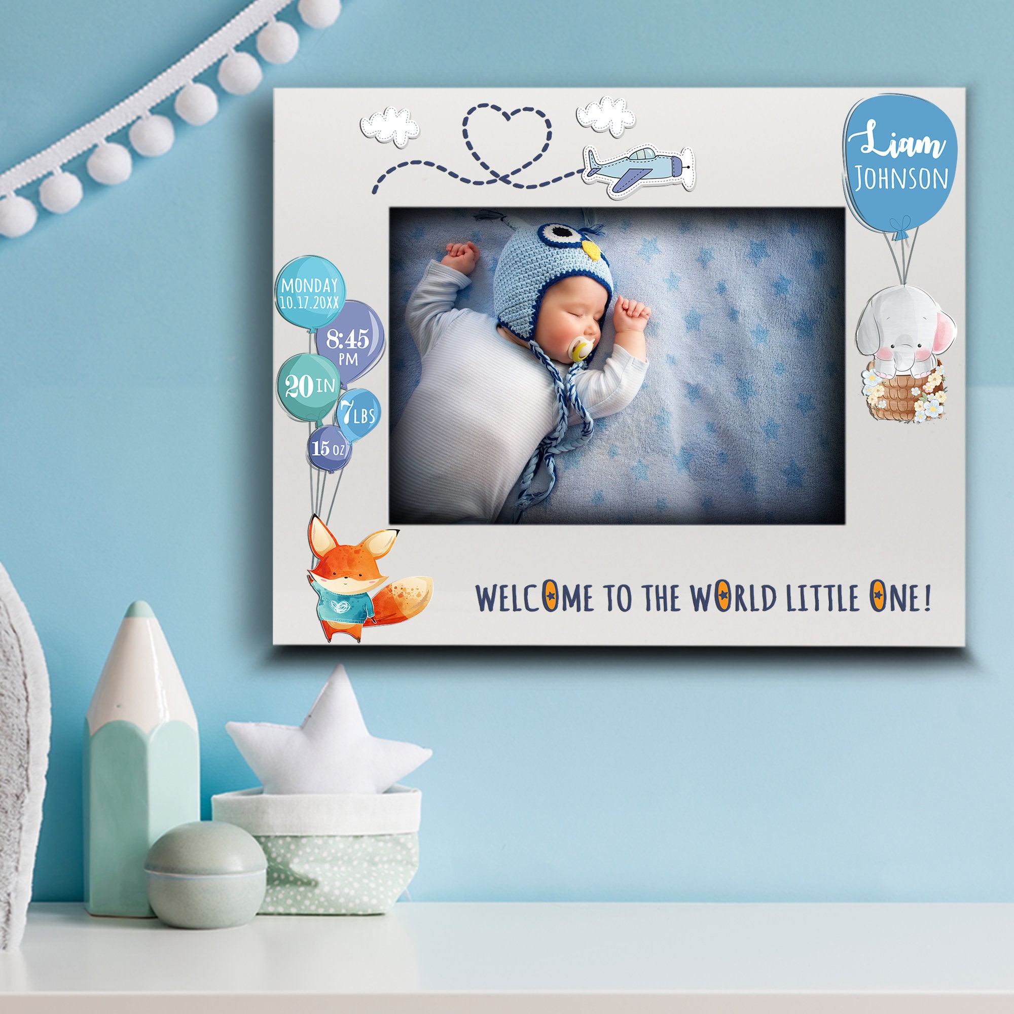 Sign Baby Frame Personalize-baby Picture Frame-birth Announcement-baby Name Frame-new ...