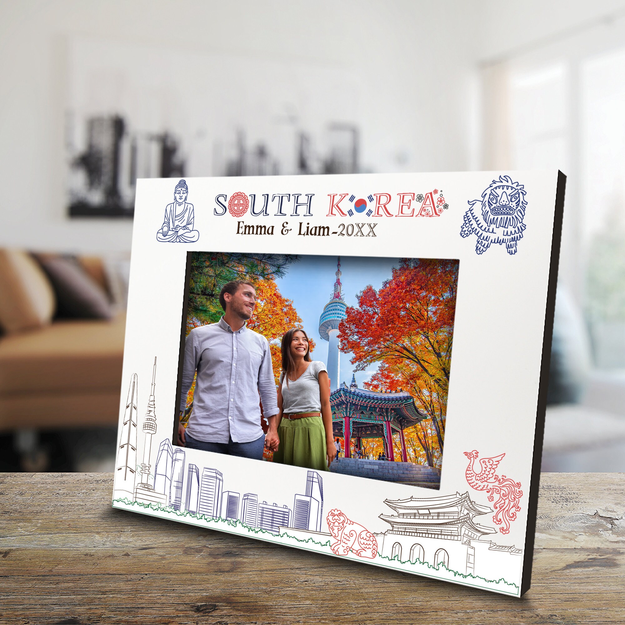 Personalize-south Korea Theme Picture Frame-wedding, Honeymoon