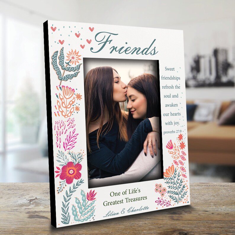 Proverb Frame Personalized Floral Friendship Picture Frame – Proverbs 27:9 Verse - Etsy