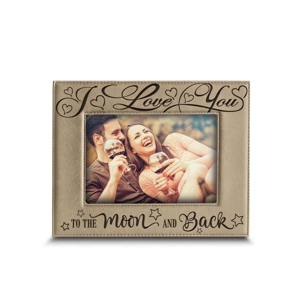 To The Moon & Back Linen Photo Frame 6”x6 – Sugarboo & Co