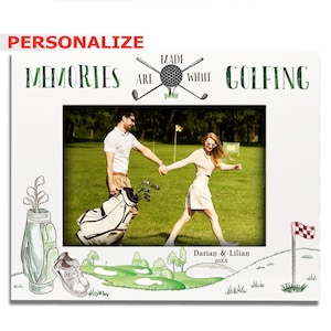 PERSONALAZE-Memories Are Made While Golfing Photo Frame-Golf Theme Adventures -Golf Course Family -Game Lover-Retirements
