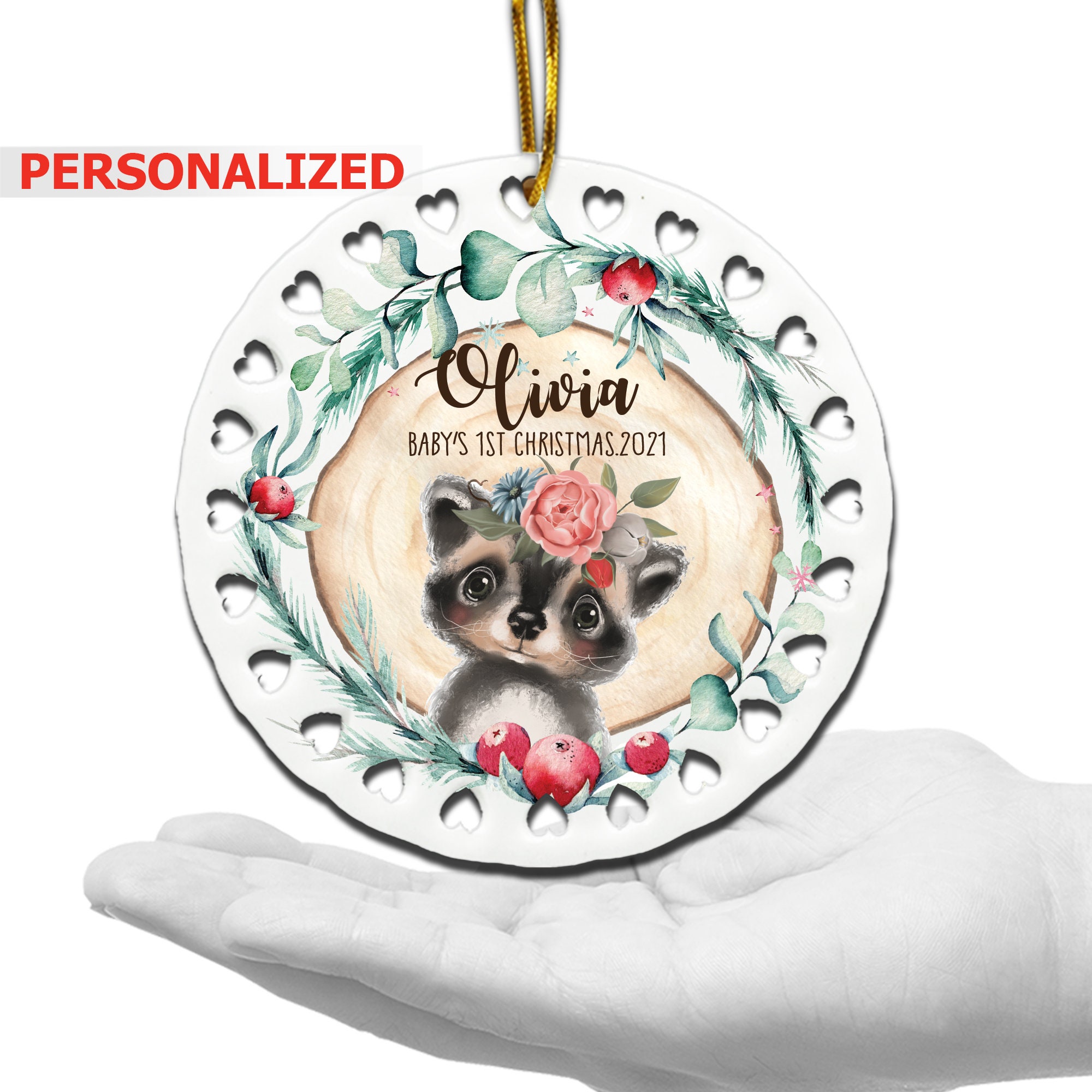 Babys First by Nemcor 3 Piece Infant Christmas Gift Set Raccoon Babys First by Nemcor 3 Piece Infant Christmas Gift Set Raccoon