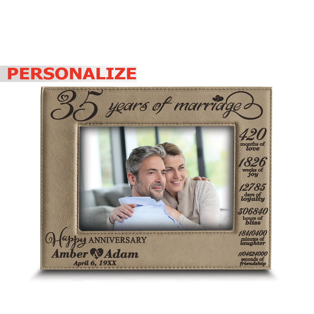 PERSONALIZE-35 Years of Marriage Happy 35th - Etsy