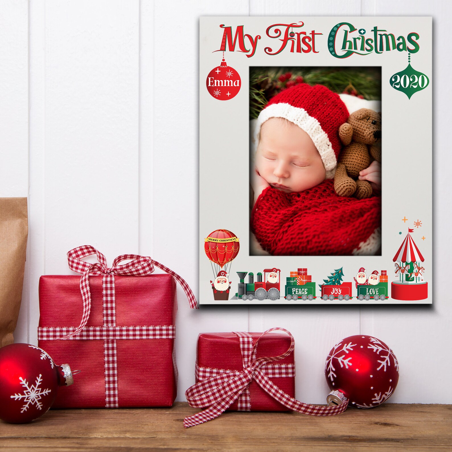 PERSONNALISÉ-Mon premier Noël 2020 Image Frame-Babys 1st | Etsy