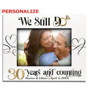 Personalized 30th Anniversary Picture Frame: UV Print Gift