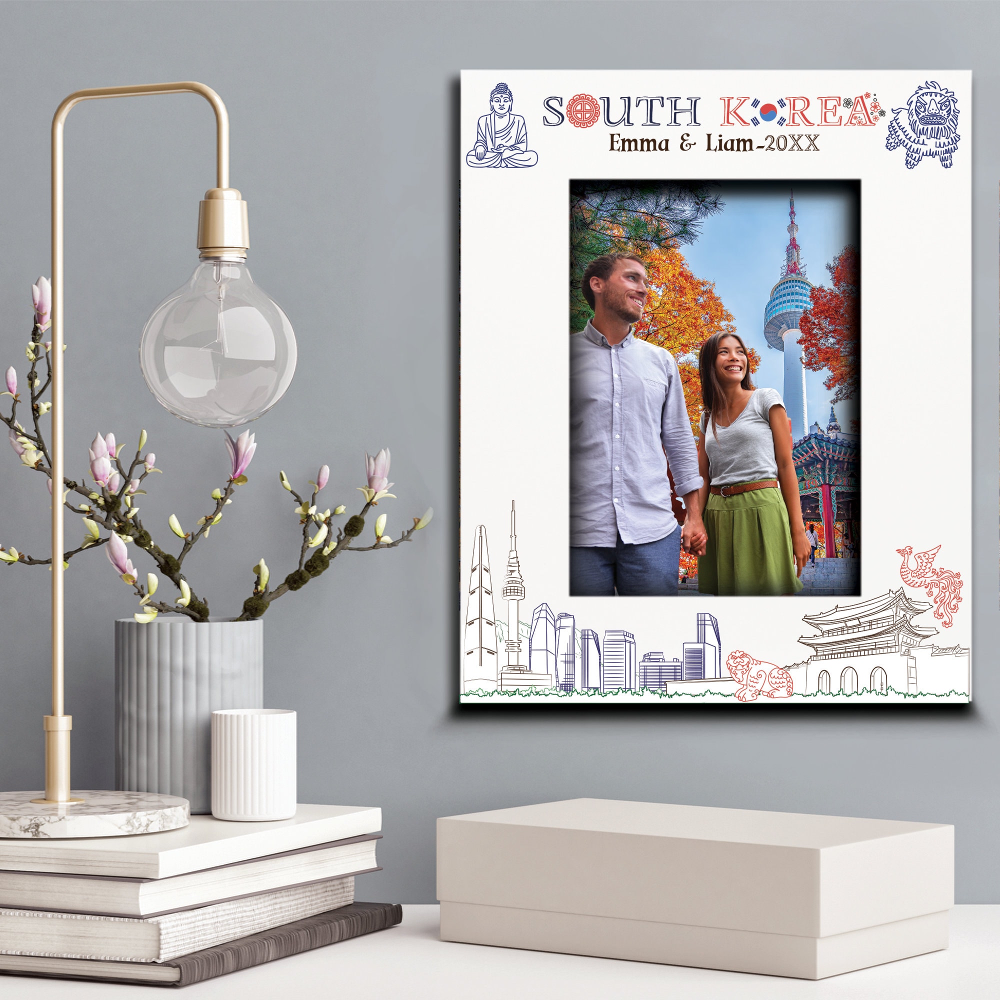 Personalize-south Korea Theme Picture Frame-wedding, Honeymoon