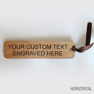 Personalized Bookmark, Custom Engraved Wood Bookmark, Gift For Family, Wedding, Friend, Book Lover, Kids, Teacher, School...