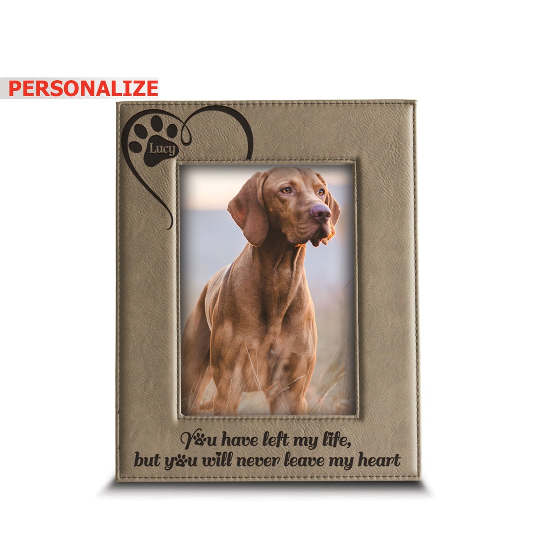 Personalized Pet Memorial Picture Frame: Engraved Dog or Cat Loss Gift ...