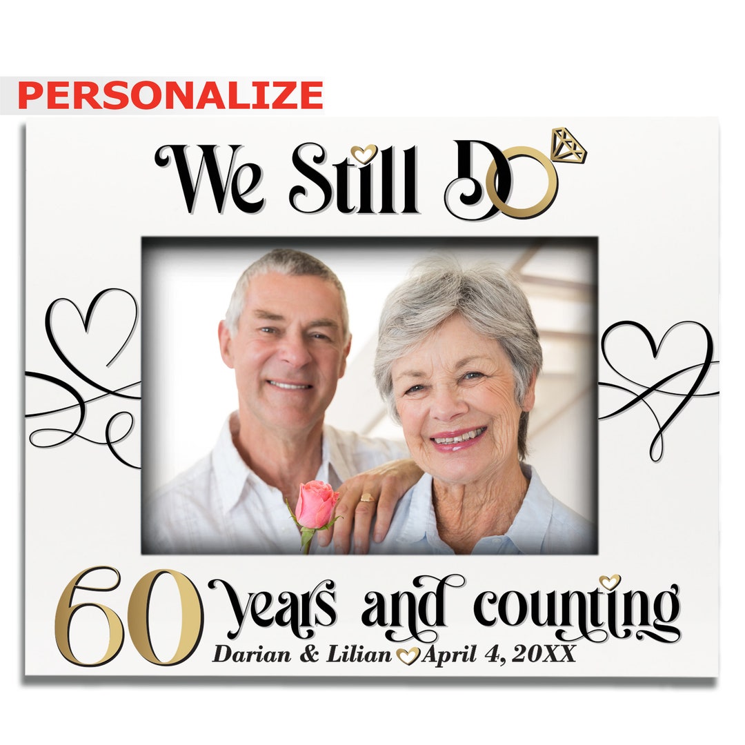 Personalized 60th Anniversary Picture Frame: UV Print Gift - Etsy
