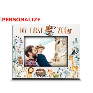 Personalized First Zoo Trip Picture Frame: Animal Kingdom Adventure