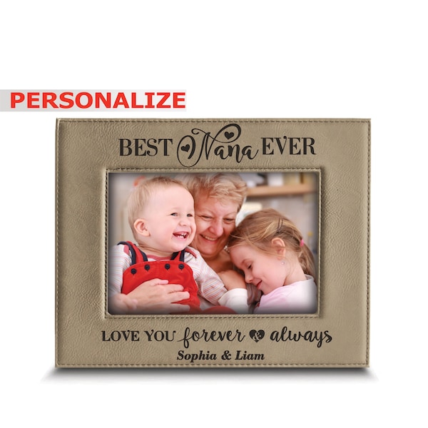 Leather Nana Picture Frame Etsy