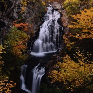 Crystal Cascades - White Mountains, NH | Metal | Canvas | New England | Autumn | New Hampshire