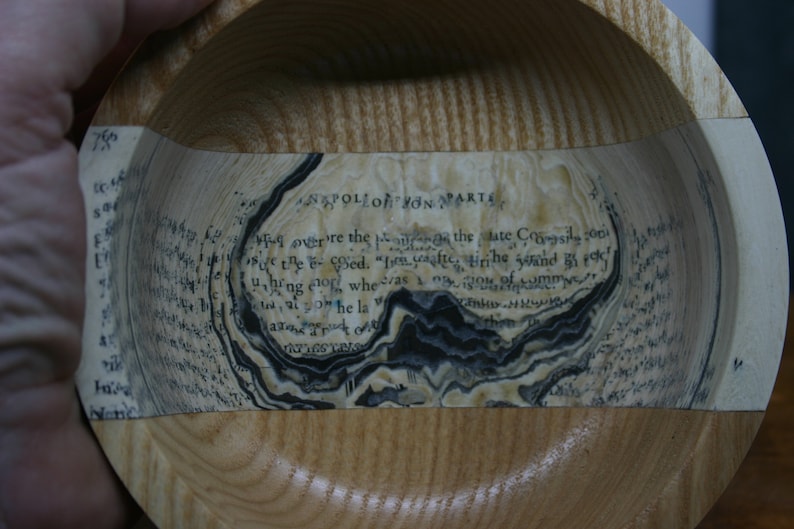 handmade bowl Wood and Paper bowl.wooden bowl hand turned bowl turned bowl wooden art Recycled Wood wood bowl wood bowls