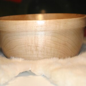 Solid maple bowl