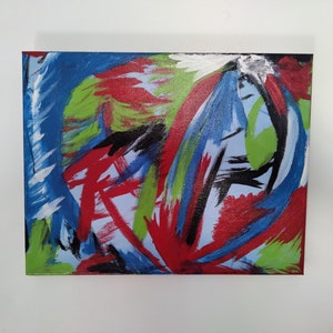 Original painting, Abstract art, Acrylic painting, 11x14 Stretched canvas