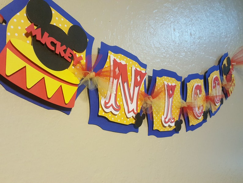 Mickey Circus Name Banner