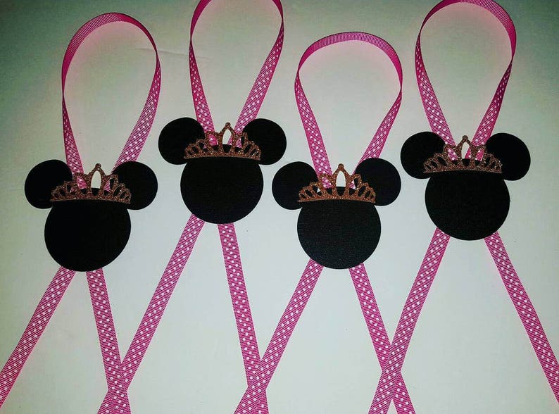 Chalk Candy Station Jar Tags Minnie Mouse