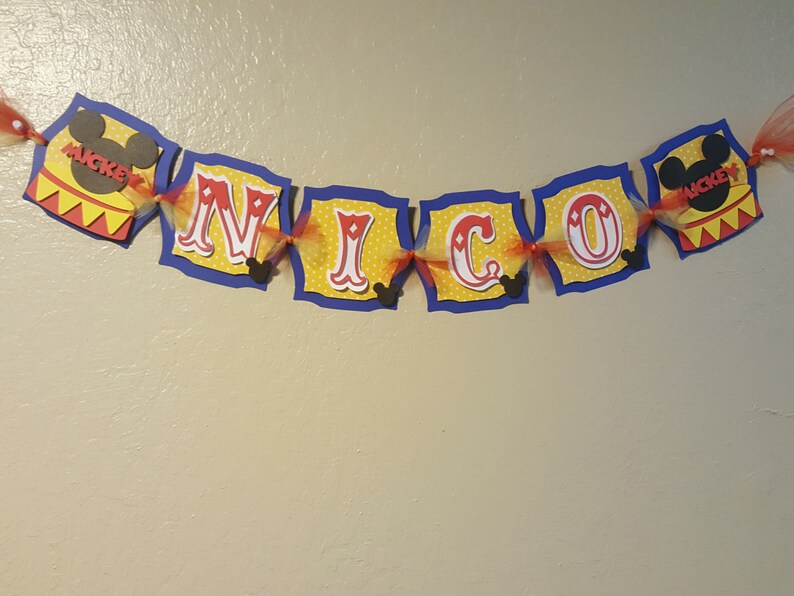 Mickey Circus Name Banner