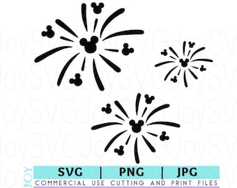 Koszulka z fajerwerkami Myszki Miki SVG Jpg | Disneyland World Svg | Koszulka urodzinowa Svg | Myszka Miki Svg | Koszulka Svg | plik Cricut Cut ||