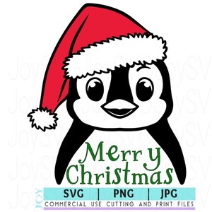 Penguin Christmas jpg png SVG Christmas SVG, Holiday Penguin SVG, xmas Digital Download, Cricut, Silhouette, (arquivos svg/png/jpg individuais)