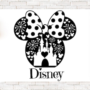 Disneyland Love Valentines Day Svg Png| Minnie Mouse Ears T-shirt  SVG | World t-Shirt  Svg | Minnie outline Svg | Shirt Svg cricut cut file