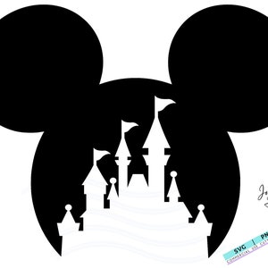 Castle Mickey SVG, Castle in Mickey,  Castle Mickey Mouse Instant download SVG Cricut JPG