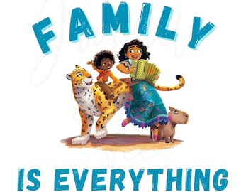 Encanto Mirabel, Luisa, Isabella Madrigal SVG PNG, Encanto svg, Family is Everything Clipart Image Instant Digital Download Sublimation