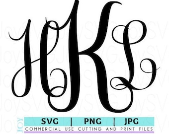 May include: Black and white monogram design with the letters H, K, and S in a cursive font.