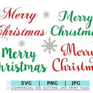 Merry Christmas SVG Bundle | Christmas SVG | Holiday SVG | Digital Download | Cricut Silhouette svg |  (individual svg/png/jpg files)