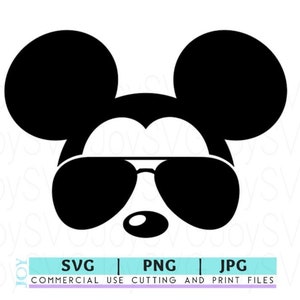 Mickey Mouse Aviator Zonnebril SVG Jpg | Disneyland World Svg | Verjaardag Muis t-Shirt Svg | Mickey Svg | Overhemd Svg |  cricut gesneden |