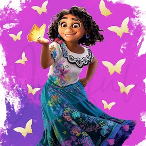 Encanto Mirabel Madrigal Digital Art Png Sublimation | Mirabel Clip Art| Instant Download Print | DIGITAL Download PNG| Clip Art Girl Shirt