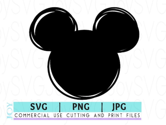 Mickey Mouse Silhouettes Outline Head Digital Download Svg | Etsy