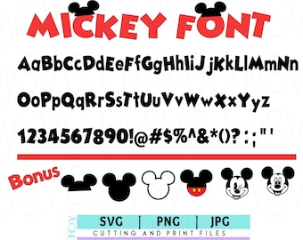 Mickey Font SVG, Walt Font svg, Inspiriert von einer Maus Schriftart, Mickey Alphabet svg, Walt Letters svg, svg dateien Worldfor cricut, svg