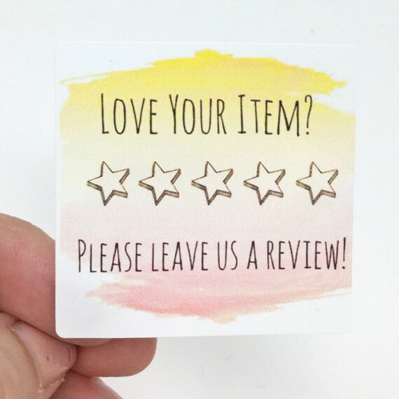 2 Please Leave a Review Stickers Customer Thank You Etsy
