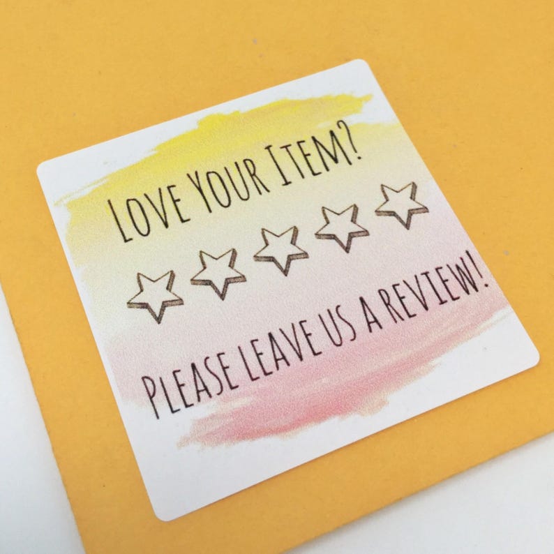 etsy branding square packaging seal packaging supplies 2 Please Leave a Review stickers customer thank you sticker review sticker