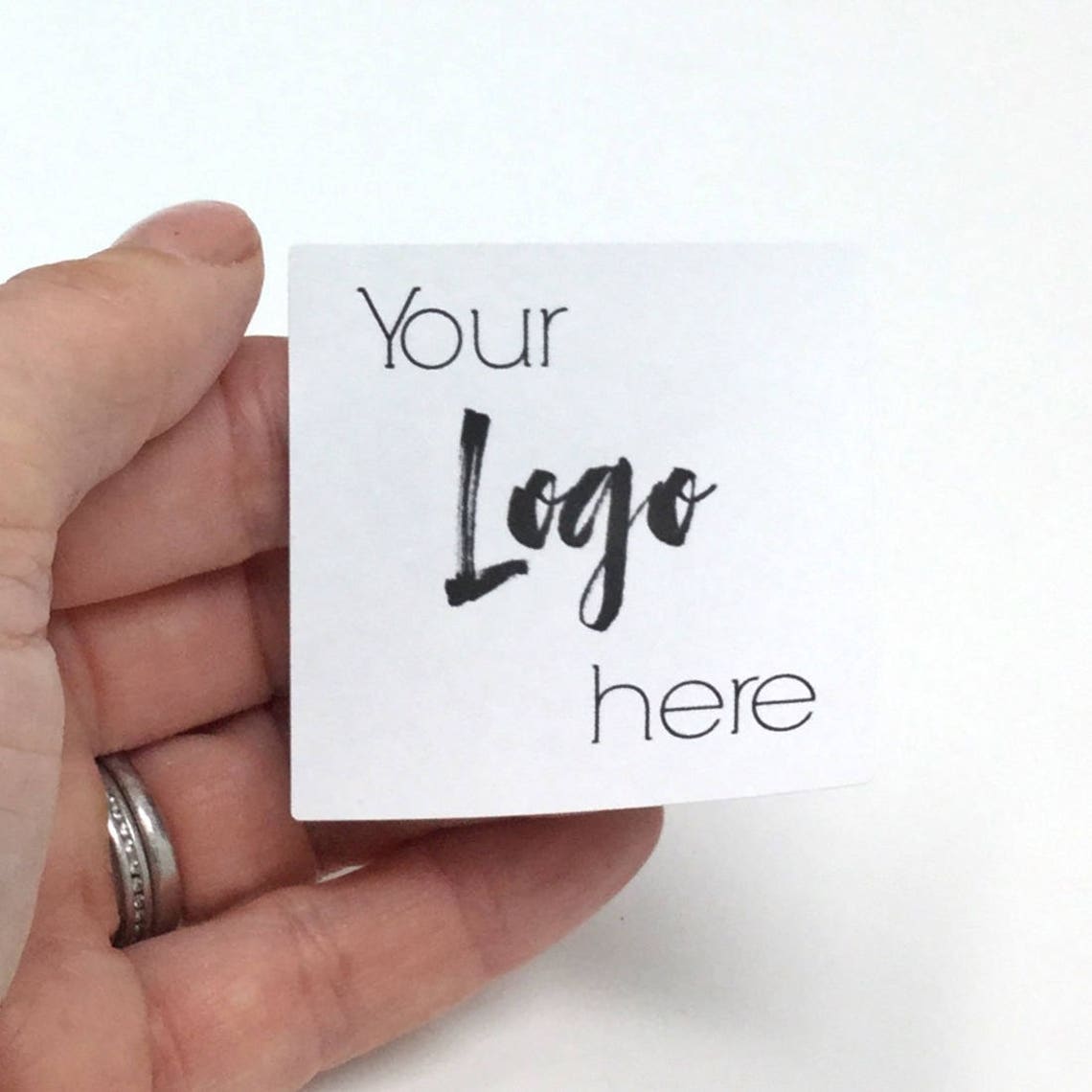 Custom Logo stickers square branding stickers square logo Etsy