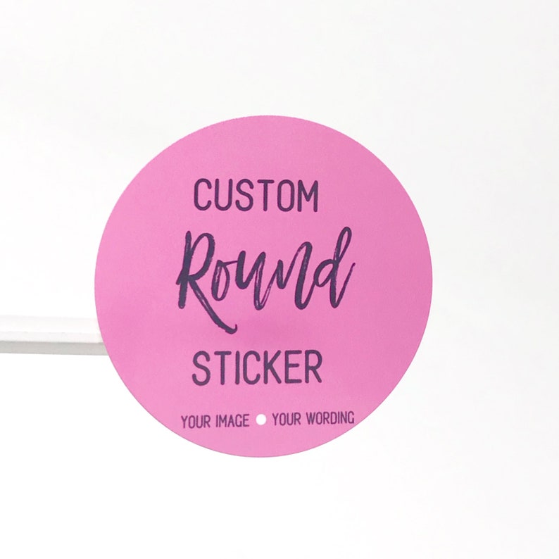 Custom Round Stickers Personalized Logo Stickers Your Logo Etsy