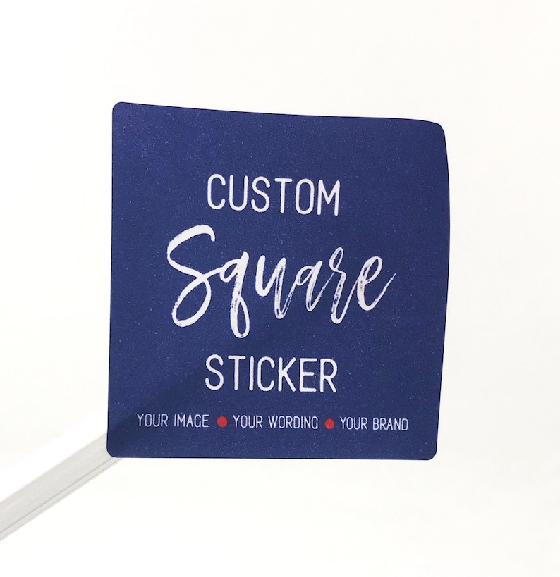 Custom Square Stickers Your Logo Stickers Branding Packaging Etsy UK