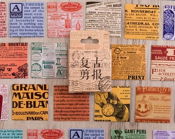 Set of 23 Multicolor Vintage Newspaper Ads Teens Magazine // embellishments// scrapbooking // Paper // Junk Journal