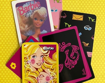 Set of 8 Vintage Retro Barbie Cards Playing Cards // Single Swap // Scrapbooking // Junk Journal //