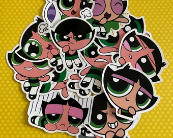 Sticker - Buttercup Powerpuff Girls Cartoon Network Kids TV Show 4.5 Decal  5914