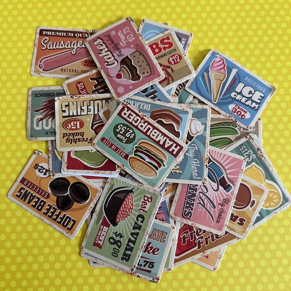 46 Pieces Vintage advertising Antique Products Paper Stickers // Scrapbooking // Junk Journal // Retro Stickers