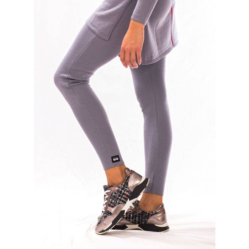 Wool Leggings Knitted Leggings Grey Leggings Winter Etsy