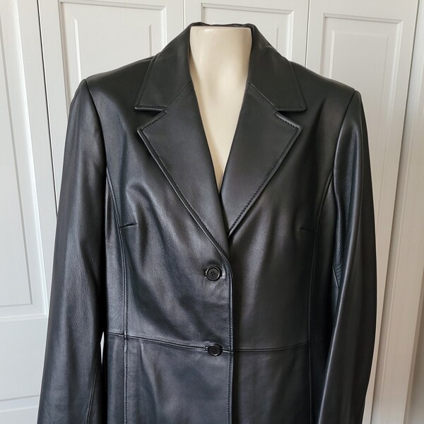 Leather Coat - Etsy