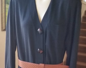 Vintage Chetta B black button down Dress