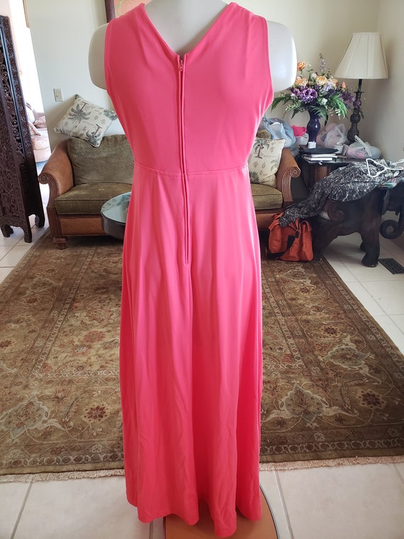 Vintage 1970s Pink Evening Gown - image 4