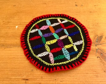 Shipibo Flower of Life Altar Patch