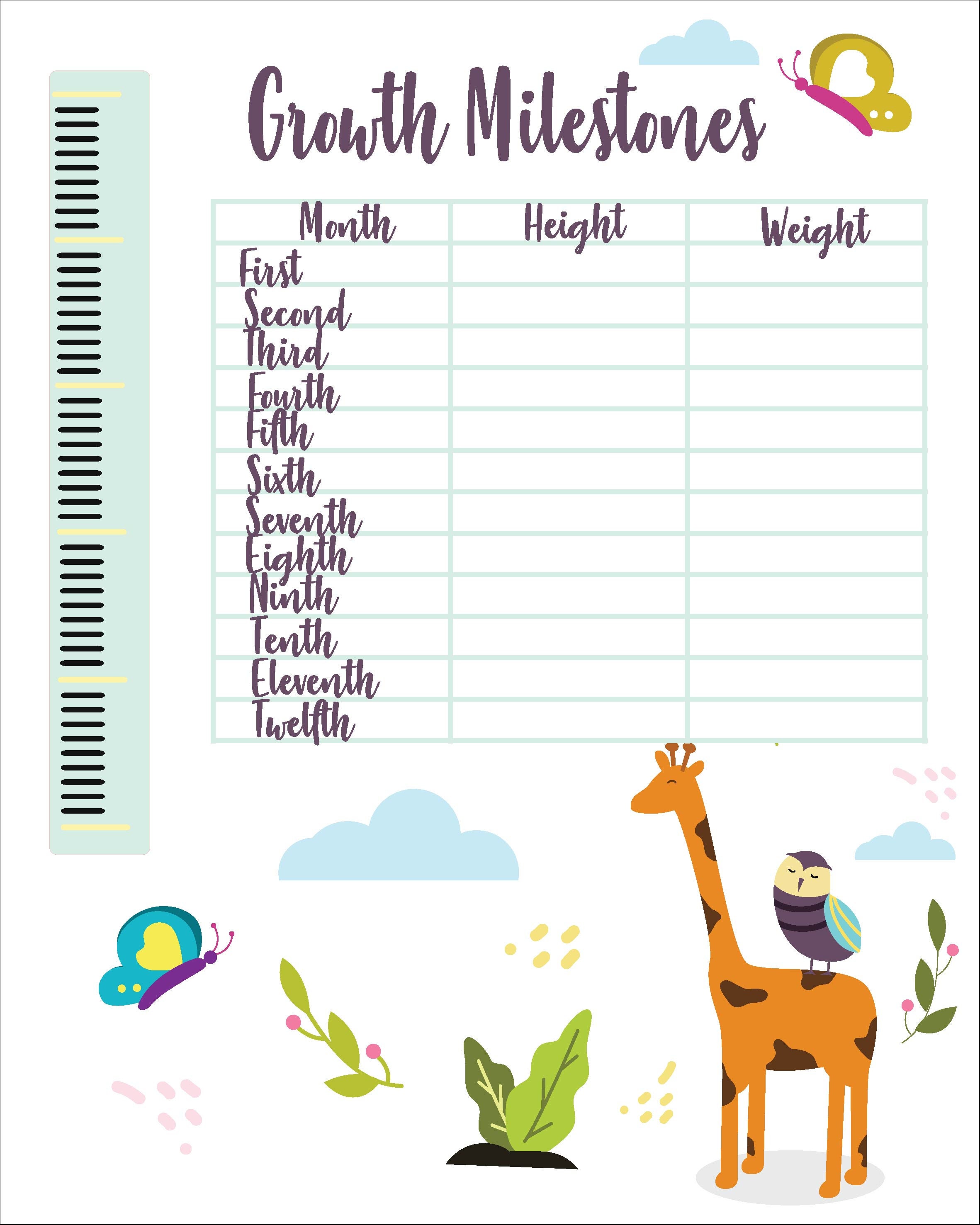 Personalised Printable Baby Book First Year Memory Journal Etsy UK