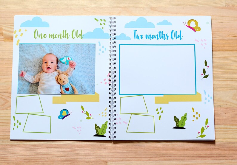 Personalised Printable Baby Book First Year Memory Journal Etsy